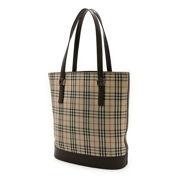 Burberry Check Canvas Leather 2way Bag - Picture 2 of 9